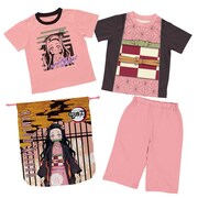 「鬼滅の刃 巾着入り2TOPSパジャマセット」竈門禰豆子