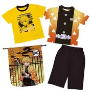 「鬼滅の刃 巾着入り2TOPSパジャマセット」我妻善逸