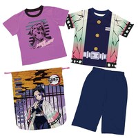 「鬼滅の刃 巾着入り2TOPSパジャマセット」胡蝶しのぶ