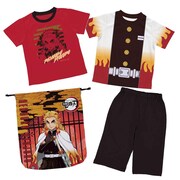 「鬼滅の刃 巾着入り2TOPSパジャマセット」煉獄杏寿郎