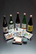 「酒ケーキ イーハトーブ」と日本酒。