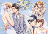 「図書館戦争 LOVE&WAR 別冊編」10巻特装版の小冊子表紙イラスト。(c)弓きいろ／白泉社　(c)有川ひろ／KADOKAWA