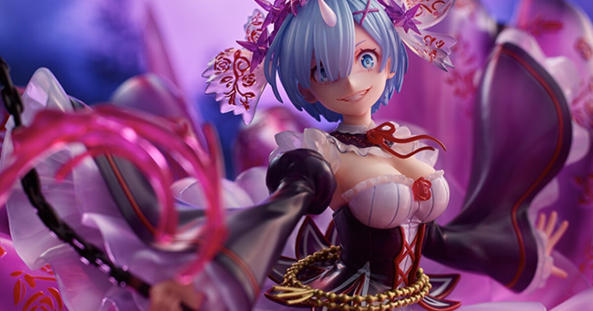 リゼロ」鬼になったレムがフィギュアに、繊細かつ大迫力のクリアドレス 