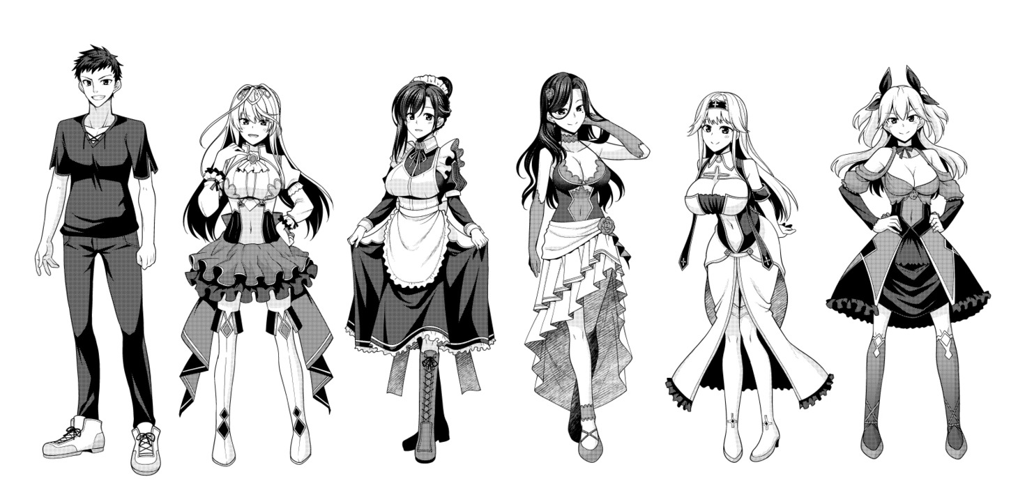 「はにとらっ！ 召喚勇者をハメるハニートラップ包囲網」イラスト