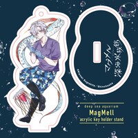 オリジナルグッズとして販売される、春野出帆のアクリルスタンドキーホルダー。