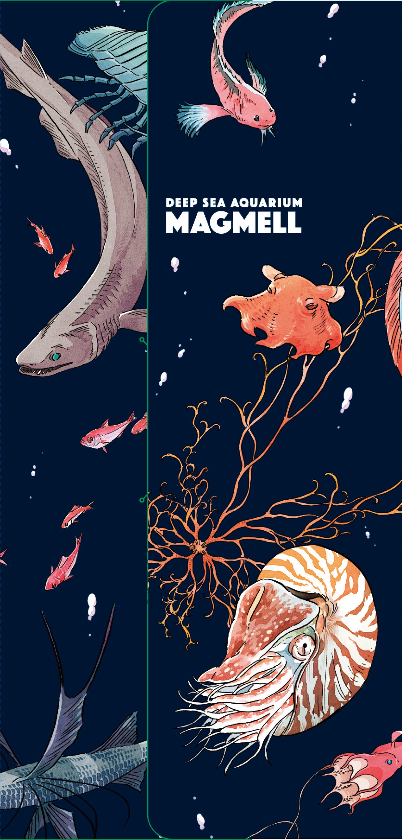 オリジナルグッズのチケットホルダー（表面）。