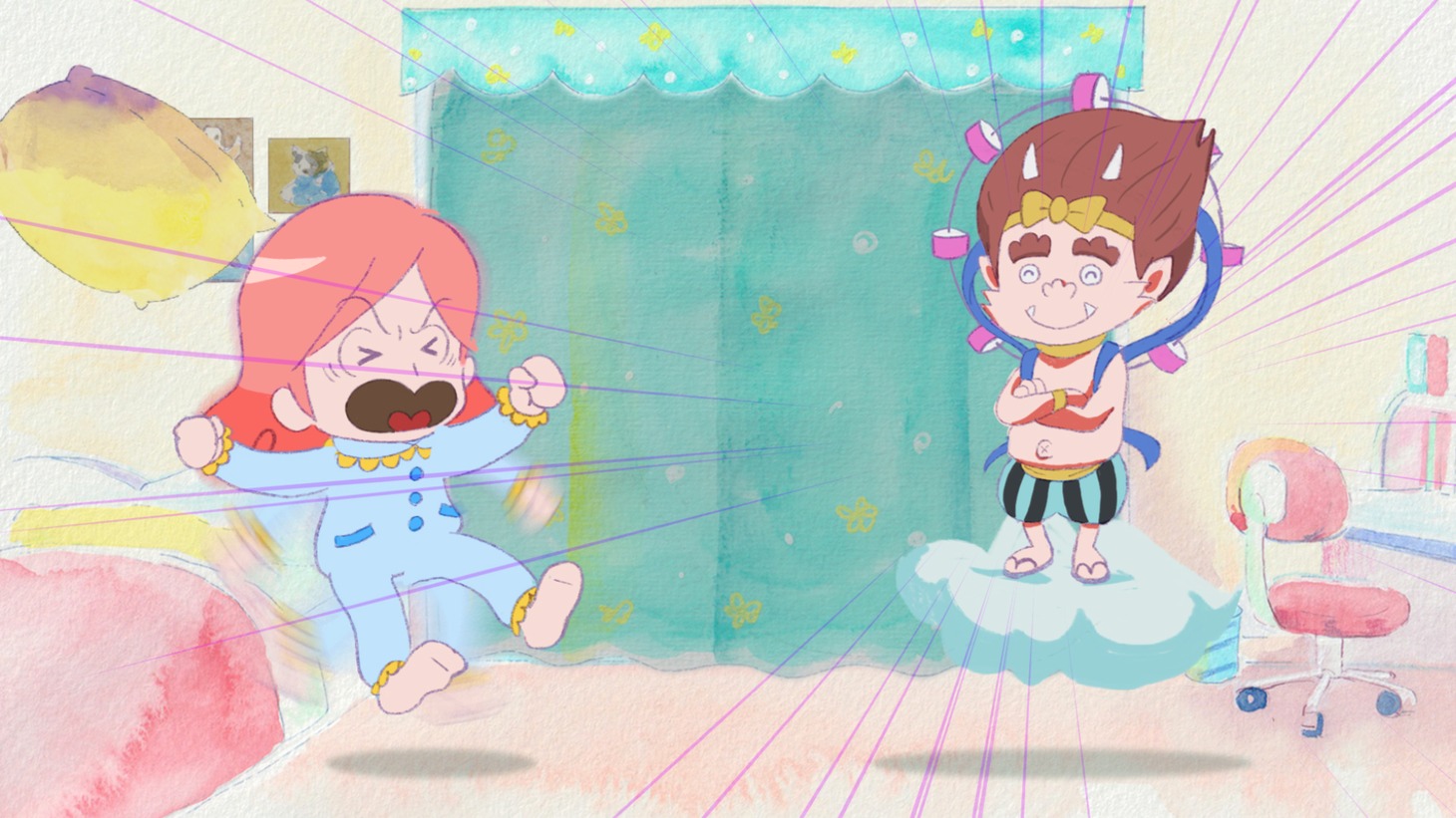 アニメ「おしえて北斎！-THE ANIMATION-」の特報映像より。