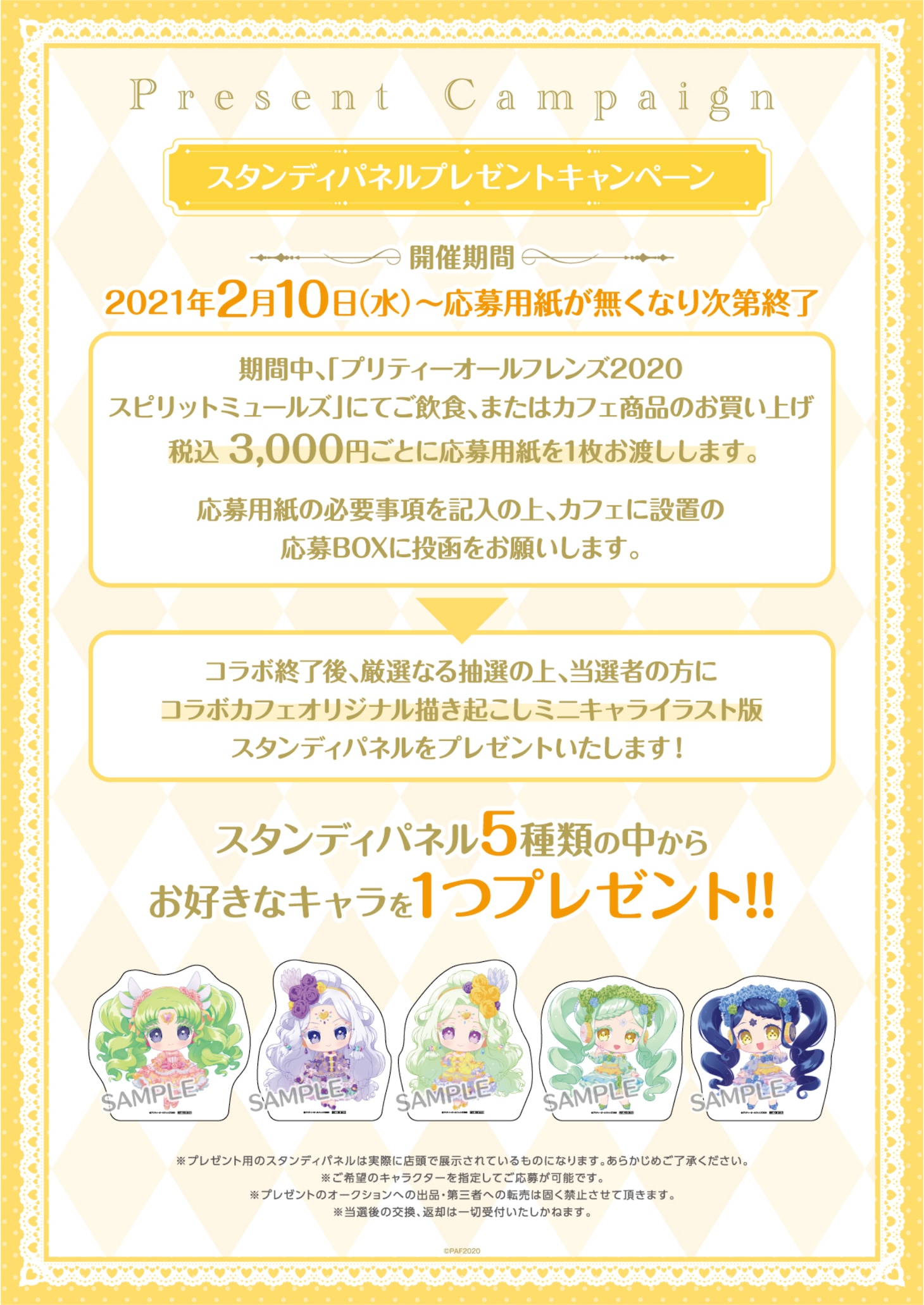 パネルプレゼントキャンペーンの詳細。