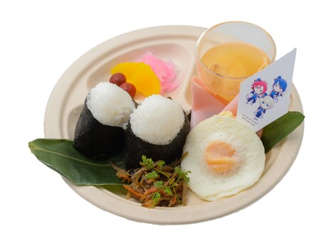 「ゴハン！メダマヤキ！ミソシル！朝から夜までALWAYS WITHプレート」