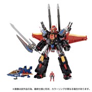 「ダイアクロン / グリッドマンユニバース 01 超神合体バトルスグリッドマン」グリッドマンとバトルハンガーが合体するとバトルスグリッドマンに。 (c)TOMY (c)円谷プロ