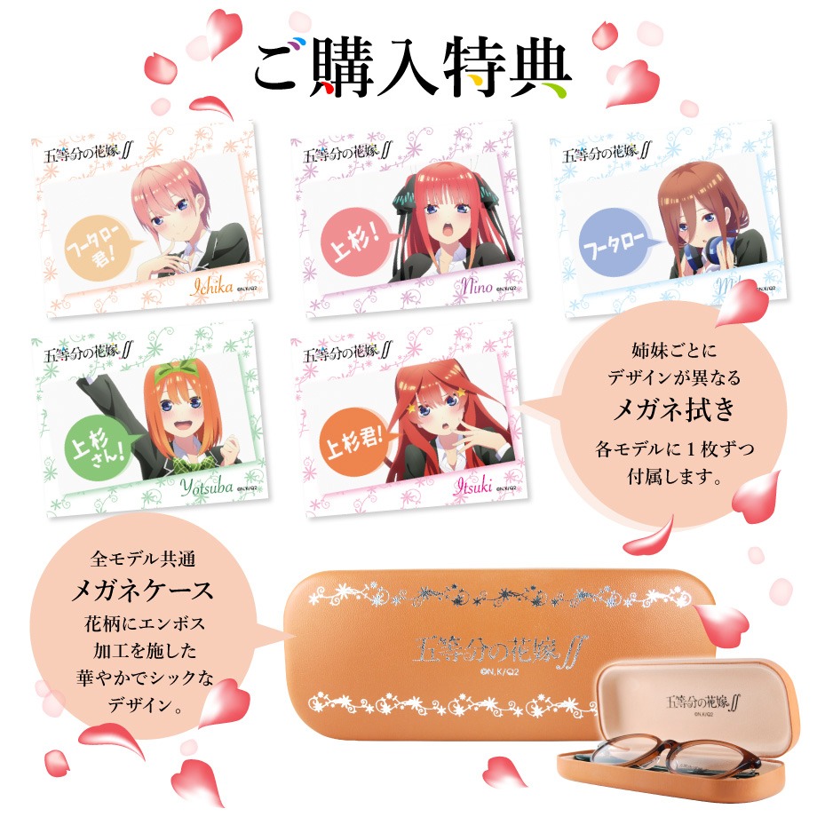 コラボ眼鏡フレームの購入特典。