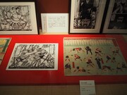 「戦と拳願仕合 ケンガンアシュラ原画×神田明神コレクションコラボ展」の展示の様子。