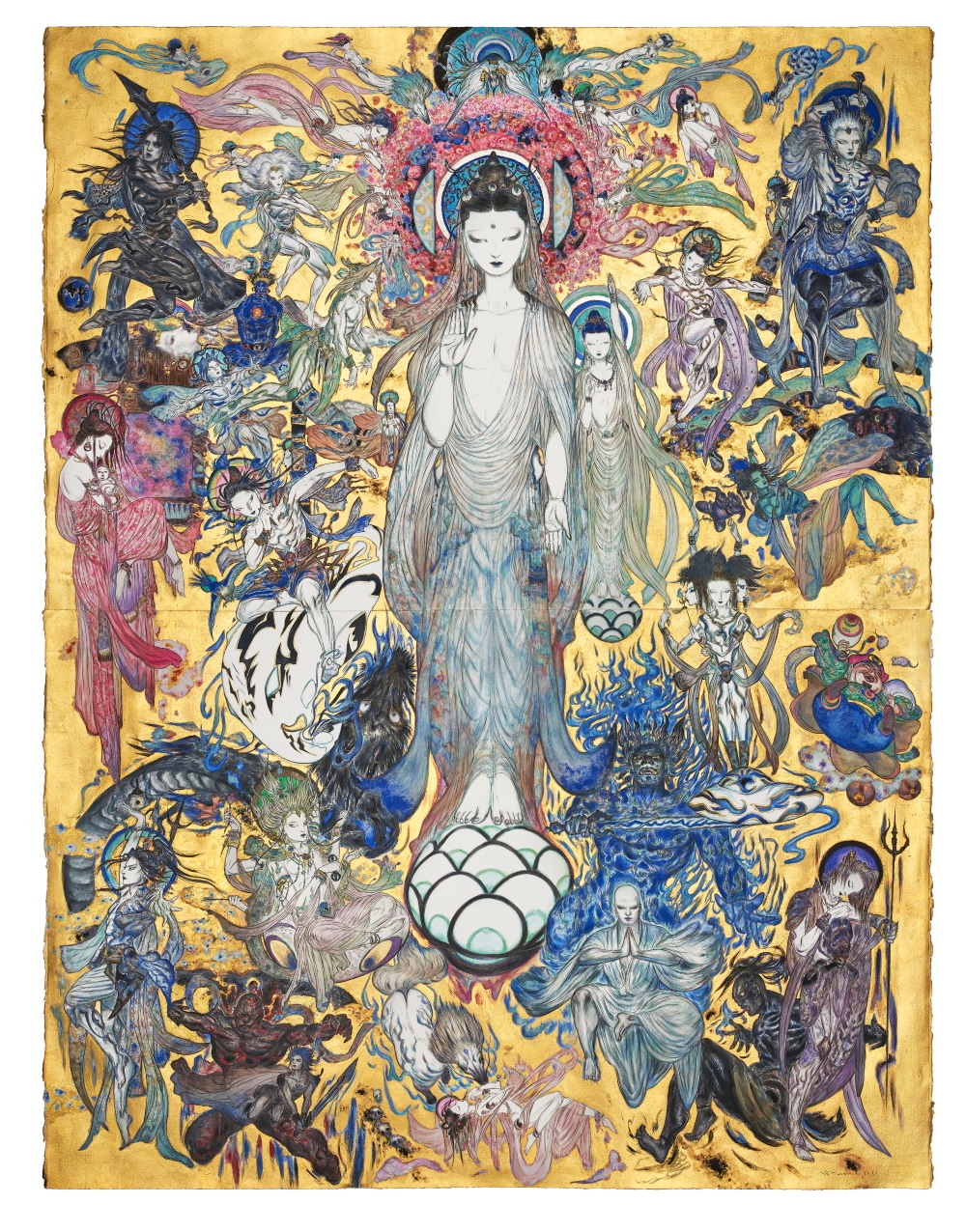 日蓮聖人降誕800年の日蓮宗記念事業で、天野喜孝が描いた法華経画。