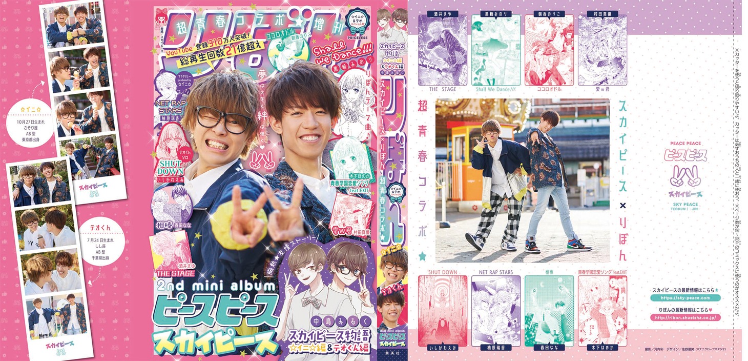 りぼん4月号の綴じ込み付録のコラボブックカバー。