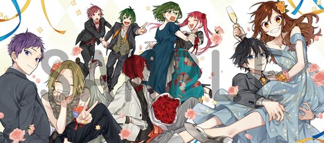 アニメ「ホリミヤ」Blu-ray / DVD第7巻の完全生産限定版特典となる「原作者 萩原ダイスケ描き下ろし全巻収納BOX」 のイラスト。