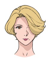 メイス・フラゥワー（CV：種崎敦美）
きれいなブロンドヘアーと口元のホクロが特徴的なハウンゼン356便の客室乗務員。ケネスに口説かれた際には大人な対応をみせる。