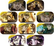 ミニゲーム「DIOのきさま！見ているなッ！」景品のカド丸缶バッジ。