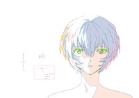 コラボ動画「綾波レイ、はじめての口紅」の原画。