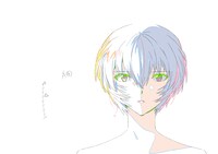 コラボ動画「綾波レイ、はじめての口紅」の原画。