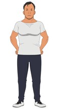 飛鳥永建（CV：黒田崇矢）。男子サッカー部監督。筋肉質の引き締まった体つきが特徴で、筋肉のチェックには余念がない。ジム通いが日課。