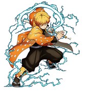 ゲーム「鬼滅の刃 ヒノカミ血風譚」より、我妻善逸。