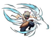 ゲーム「鬼滅の刃 ヒノカミ血風譚」より、嘴平伊之助。