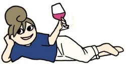 「新久千映のお酒バンザイ！」イラスト