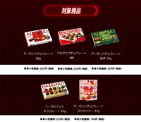 「明治アーモンドチョコレート×『機動戦士ガンダム 逆襲のシャア』キャンペーン」の対象商品。
