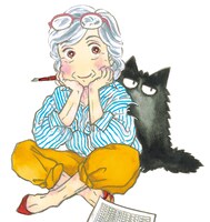 「傘寿まり子」イラスト