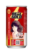 「タッチ」の浅倉南がデザインされた「リアルゴールド」の190ml缶。