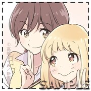 高嶋ひろみ「加瀬さんシリーズ」あさがおスクエア缶バッジ