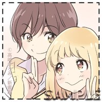 高嶋ひろみ「加瀬さんシリーズ」あさがおスクエア缶バッジ