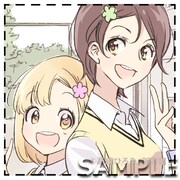 高嶋ひろみ「加瀬さんシリーズ」あさがおスクエア缶バッジ