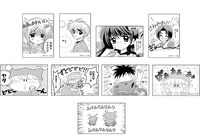 マンガのコマを使ったスクエア缶バッジ。