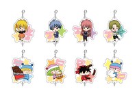 オリジナルのデフォルメイラストを使った「つながるアクリルキーホルダー」。