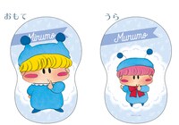 篠塚ひろむのイラストを使ったダイカットクッション。