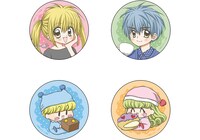 篠塚ひろむ描き下ろしイラストを使った缶バッジセット。