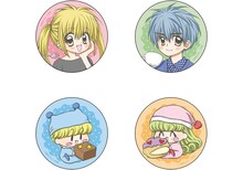 篠塚ひろむ描き下ろしイラストを使った缶バッジセット。