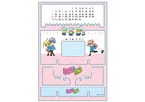 篠塚ひろむのイラストを使ったアクリル万年カレンダー。