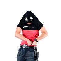 「BOSSRUSH ロゴ Tシャツ」着用例