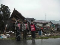 岩手県・陸前高田市にて。