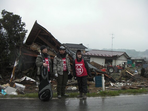 岩手県・陸前高田市にて。