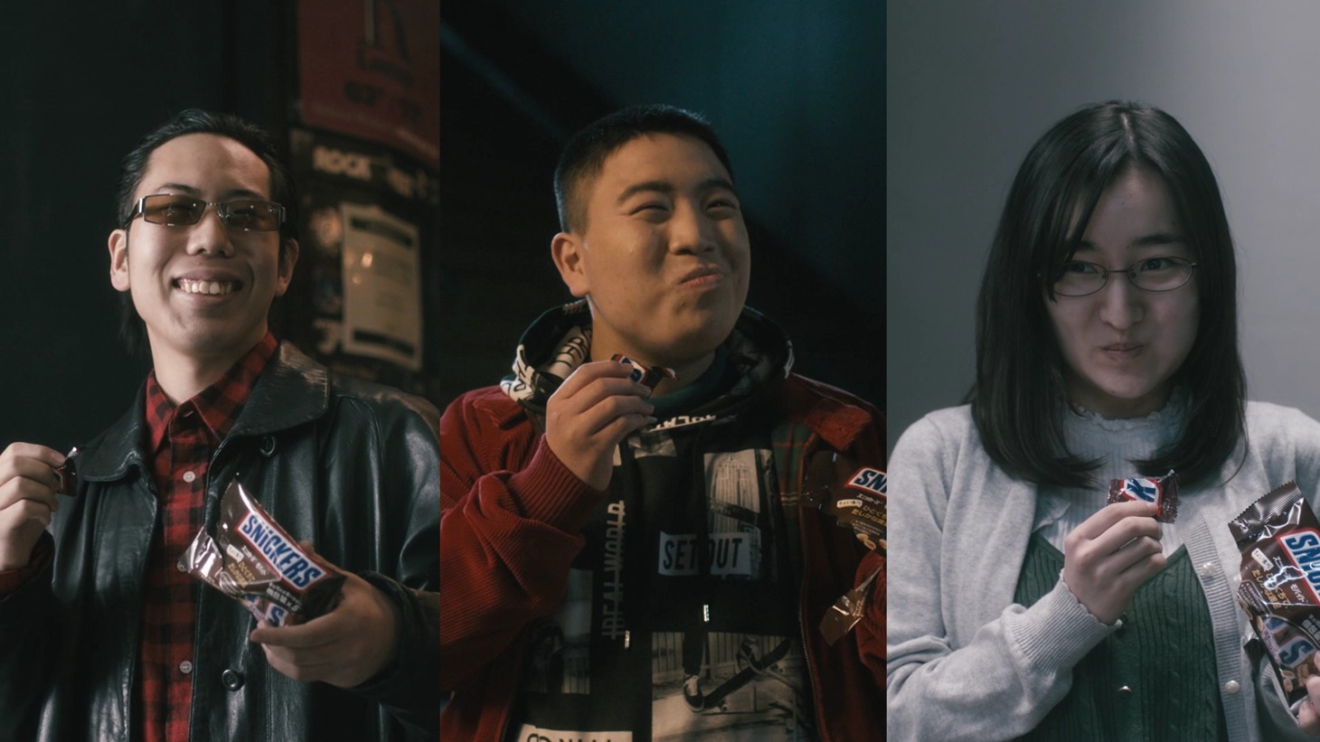 WebCM「HIPHOPスニッカーズ MV篇60秒」より。