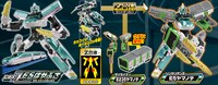 4月10日に発売される「シンカリオンZ E5はやぶさ」「ザイライナー E235ヤマノテ」と、2つが合体した「シンカリオンZ E5ヤマノテ」。(c)プロジェクト シンカリオン・JR-HECWK/超進化研究所Z・TX
