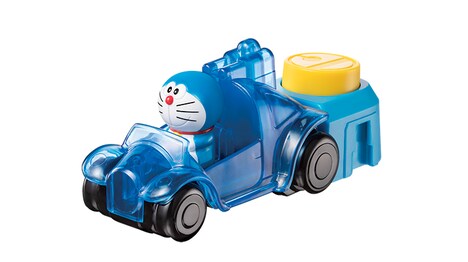 ハッピーセット「ドラえもん」の第1弾として登場する「飛び出す！ドラえもんとアストロバギー」。