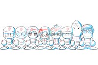 キャラクターのラフ絵。