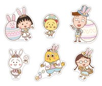 全6種の「トレーディングステッカー」。(c)さくらプロダクション／日本アニメーション (c)さくらももこ