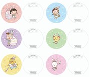 来店特典の丸型ポストカード。(c)さくらプロダクション／日本アニメーション (c)さくらももこ
