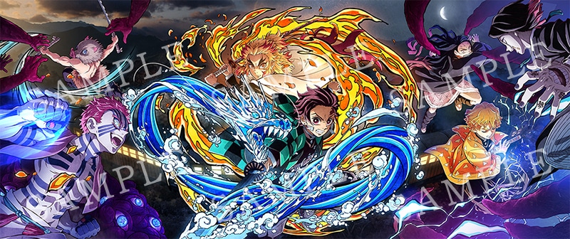 「劇場版『鬼滅の刃』無限列車編」Blu-ray / DVDの完全生産限定版に付属するufotable描き下ろしデジジャケット。