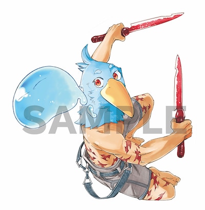 サンラク、リムルの描き下ろしイラスト。